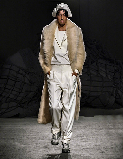 胡兵回国压轴走秀 气场全开扶持本土设计师