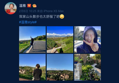 温雅与爱人登高望远 真诚爱情观收获真爱